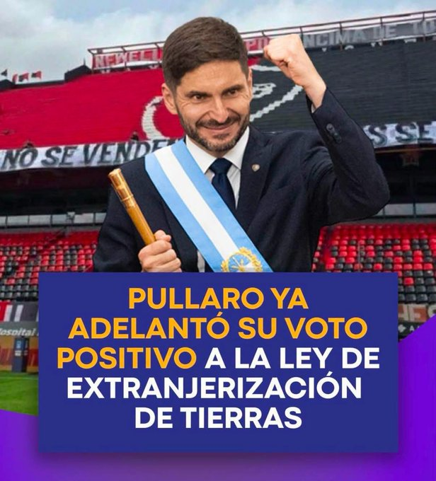 icardo8's tweet photo. Por eso hizo sacar la bandera en cancha de Newell`s.
Pullaro es Milei. https://t.co/G9eogvV197