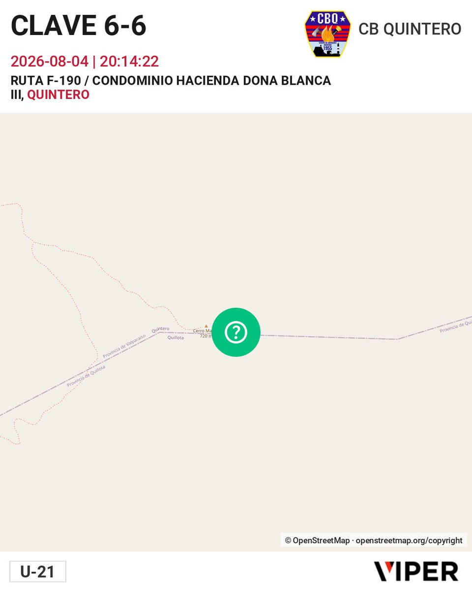 CentralQtro's tweet photo. CLAVE 6-6 RUTA F-190 / CONDOMINIO HACIENDA DONA BLANCA III U-21 https://t.co/blJzGoQP8V