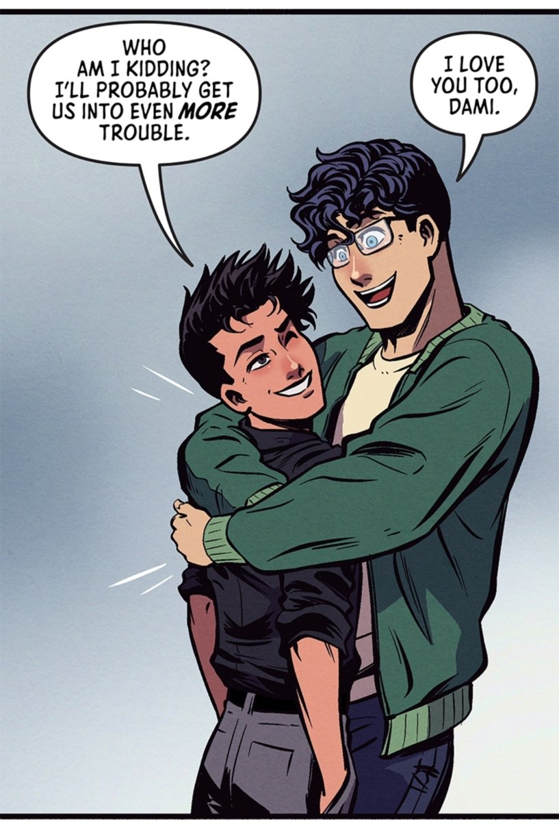 Samcamp_'s tweet photo. The Super-Sons are back in issue 31 of Jon Kent: This Internship Is My Kryptonite! Damian is tasked with babysitting Jon, but let's face it, he's gonna them in even more trouble. Plus, the return of a fan-favorite drunk reporter!

https://t.co/LWdqgR4LMv https://t.co/id5EyvzSUa