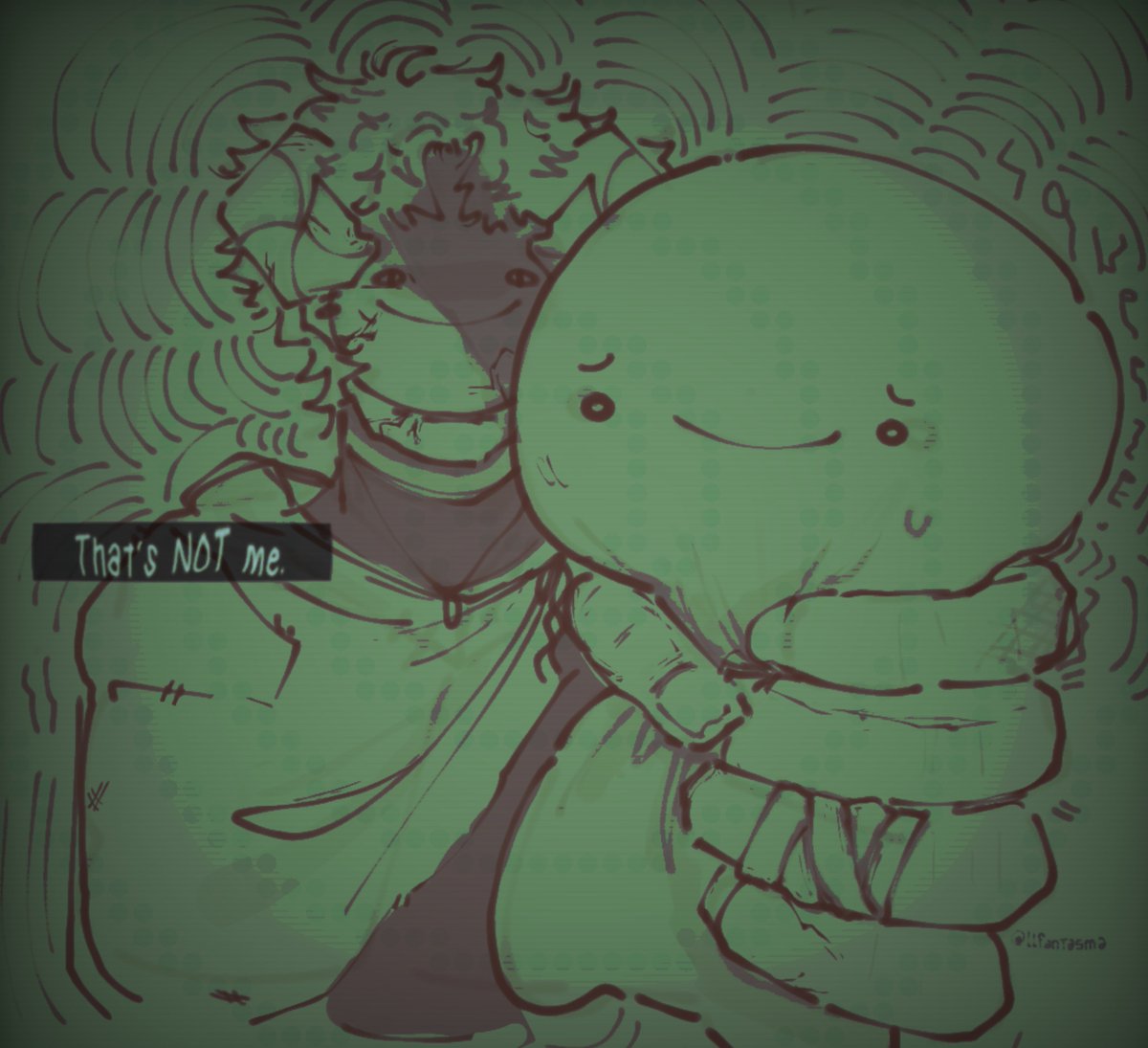 llfantasma's tweet photo. 🟩cubito vs blob : #dreamfanart https://t.co/l9JY7xvkEM