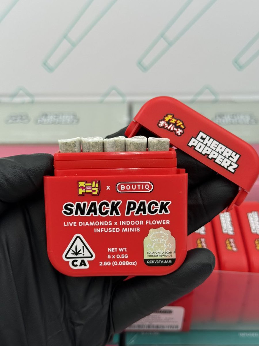 puffmallowclub's tweet photo. BTQ SNACK PACK PREROLLS
super dope collab. 5 flavors, live diamond infused prerolls 🔥
#Weedtwt #Prerolls #Boutiq #Stoners #drugtwt #gayjo #coke https://t.co/LvLxCBJyoF