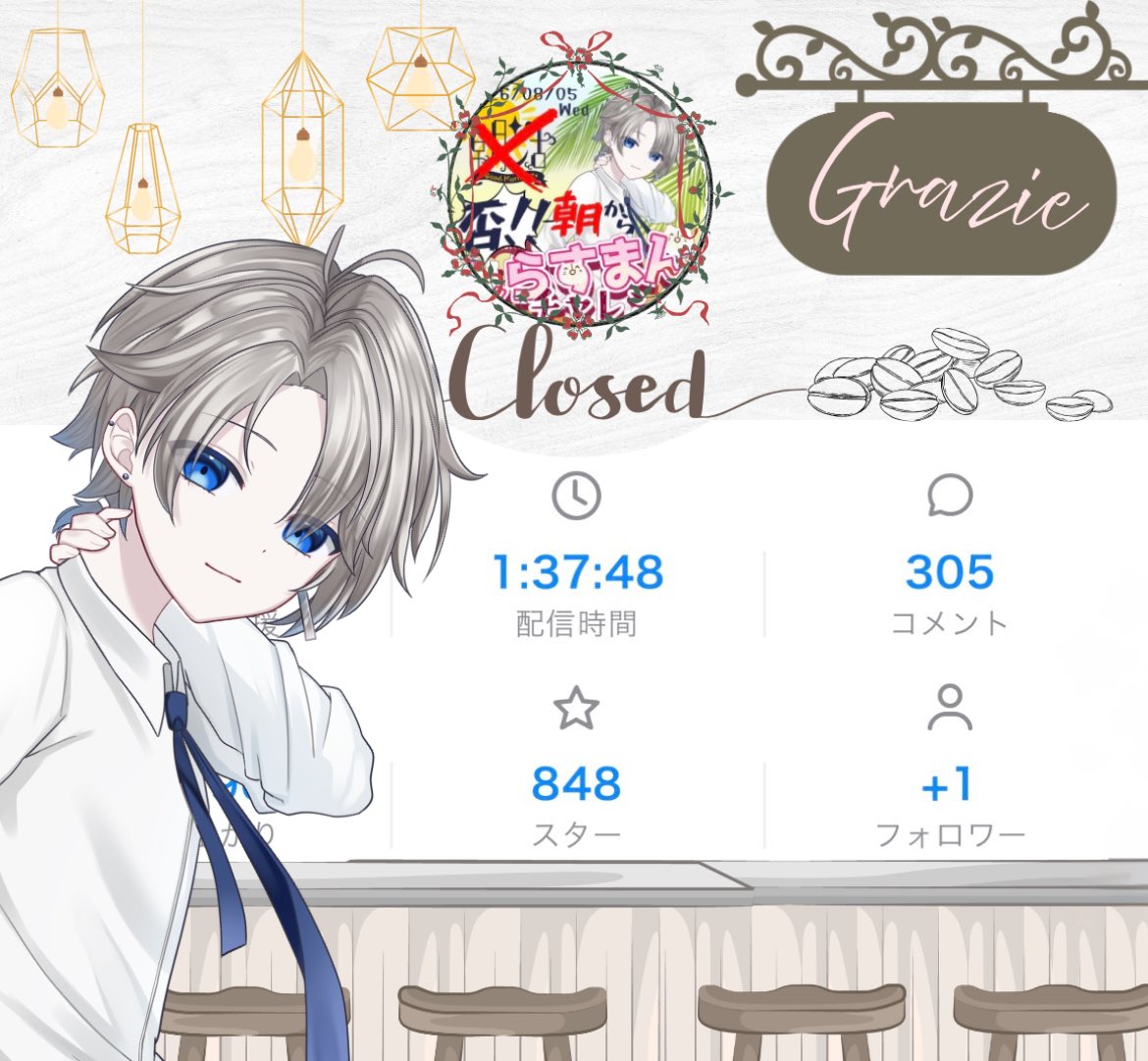 iori_circus's tweet photo. 配信Grazie！

熱い戦いでしたね〜😌
久しぶりのしらチャレは や ば い

僕は健康になります https://t.co/gQG8mrAOC7