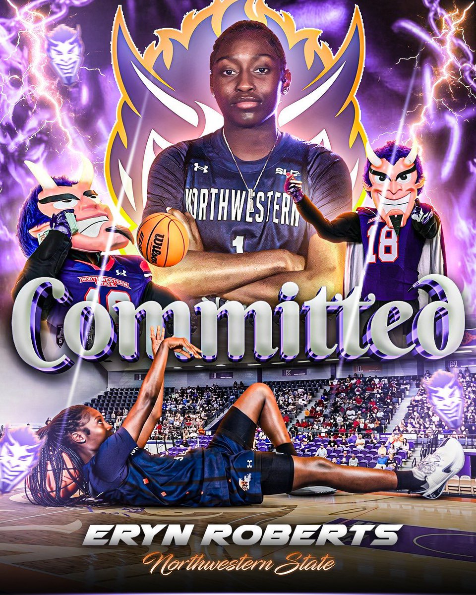 Erynjai2009's tweet photo. Ayeeee!! 💜🧡

I’m beyond blessed to announce that I have officially committed to Northwestern State University!

@NSUDemonsWBB @LadyCaneHoops @famhoopssouth @FAMhoopsGbb

First, all glory to God for blessing me with this opportunity. 🙏🏾

Thank you Coach Alex, Coach Frey & the entire NSU coaching staff for believing in me and welcoming me into the Demon family!

To my mom, my “Ms. Make It Happen,” thank you for every sacrifice, early morning, late night, every mile traveled & for believing in me even when I didn’t believe in myself. None of this would’ve been possible without you. ❤️

To my little sister, thank you for your sacrifices & for sharing this journey with me. ❤️

Thank you to my dad, family, coaches, trainers & teammates who helped me get here.

I’m committed, but I’m not finished yet… Senior season loading. 🏀
#ForkEmDemons

🔥 Flyer design by @shepherd_edits
