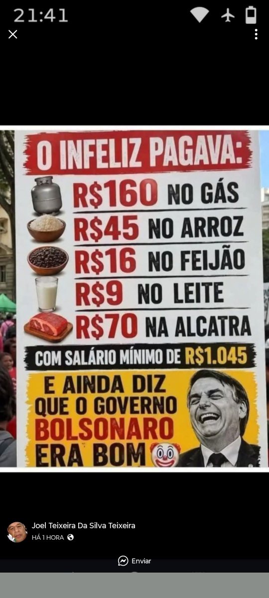 eujota's tweet photo. @nikolas_dm O povo se cansou de tantas mentiras.
#adireitaSABOTAoBrasil #BolsonaroNuncaMais https://t.co/RSrsRQDyQg