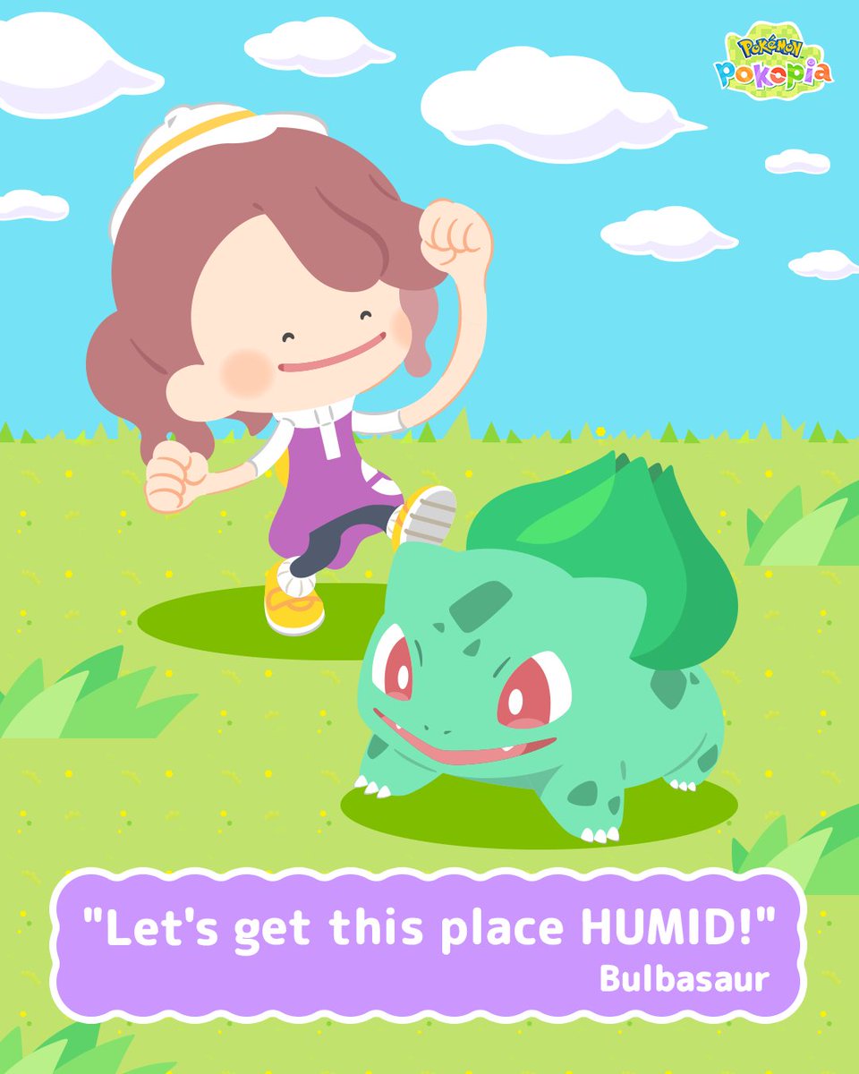 Pokemon's tweet photo. It is indeed almost time to once again increase the humidity 🤿🫧#PokemonPokopia https://t.co/zjsiKtmpuW