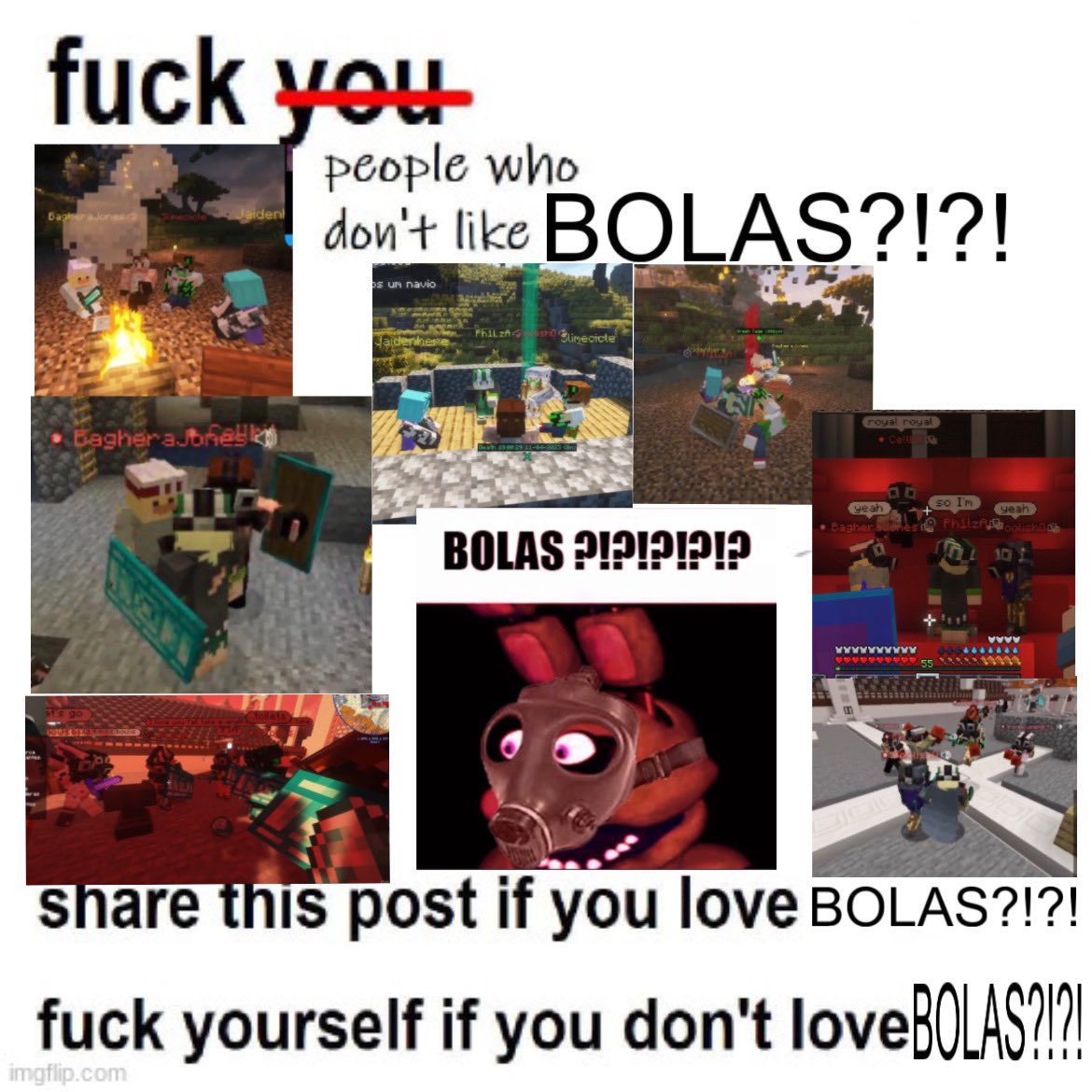 acidtietem's tweet photo. next year for the streamer games can we get cellbit, foolish, charlie slimecicle, jaiden, phil, and baghera as a bolas reunion team? https://t.co/oGHY0QlBf3