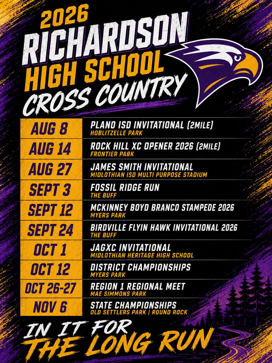 RHS__XC's tweet photo. IT’S THAT TIME AGAIN!!!💪🏾💨🦅

#GoPurpleGoGold💜💛
#EaglesSetTheStandard
#speakfaithnotfear 
#XCSZN https://t.co/IWNdUZFalz
