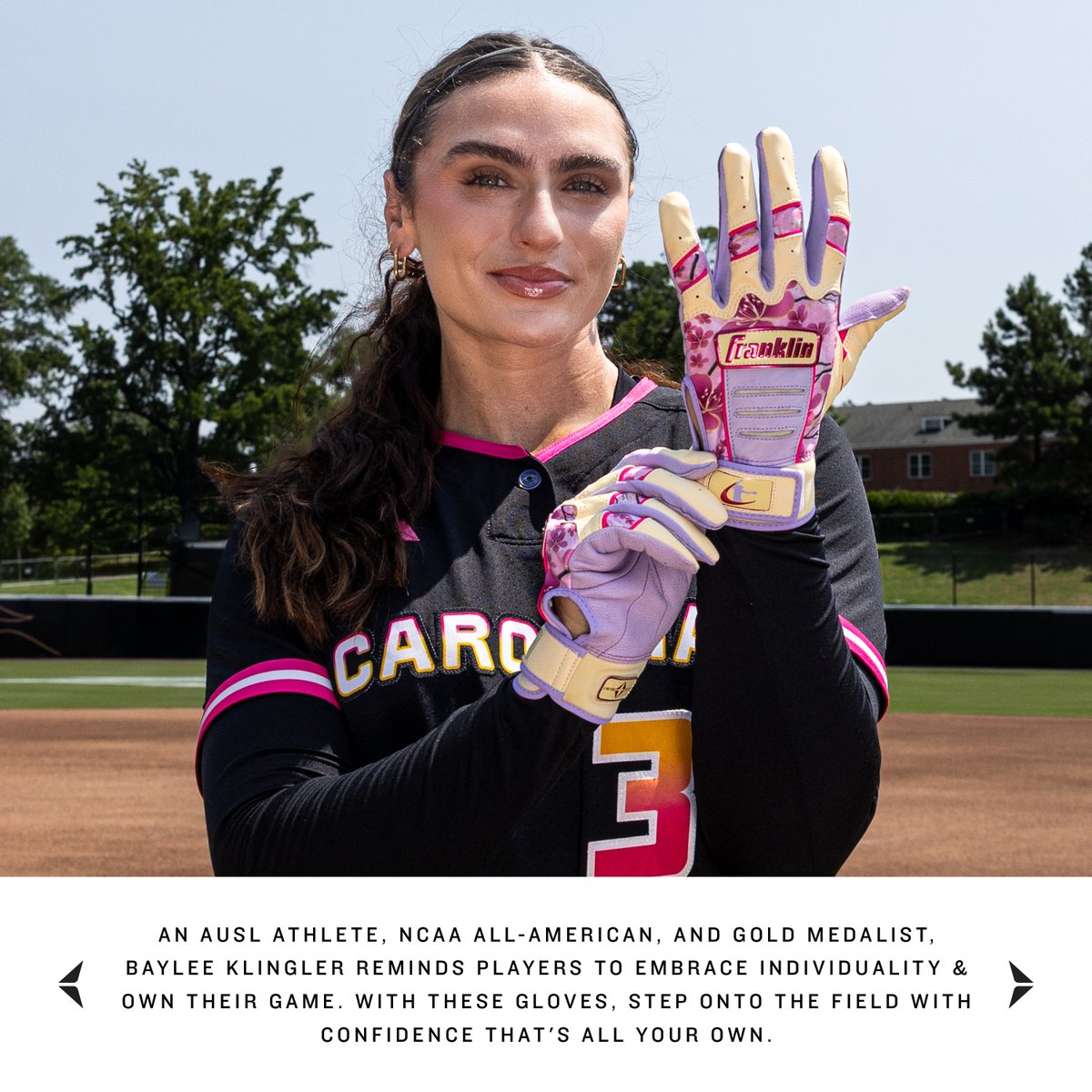 planetfastpitch's tweet photo. 🌸We are giving away 3 pairs of Franklin Sports Baylee Klingler Limited Edition Batting Gloves to 3 winners! Like this post, follow @planetfastpitch , @bayleekling , and @FranklinSports , and comment IN to enter!

Entries close Thursday 8/6 at 11:59pm ET. Winners drawn Friday 8/7 https://t.co/UL7Q8pfdFR