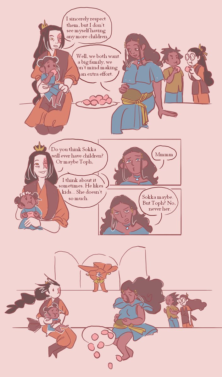 Michiko_Beifong's tweet photo. A little bit of Gaang living together, sharing time together as a family 
(Hago estás cosas para mí Tumblr por lo que los diálogos siempre estarán en inglés)
#ATLA #Gaang https://t.co/lDmM8mZeBD