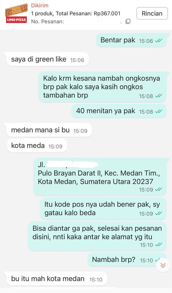 itsamarl's tweet photo. pesen shopeefood dari Tangerang ke Medan😭 https://t.co/Sgs0tzJ9LE