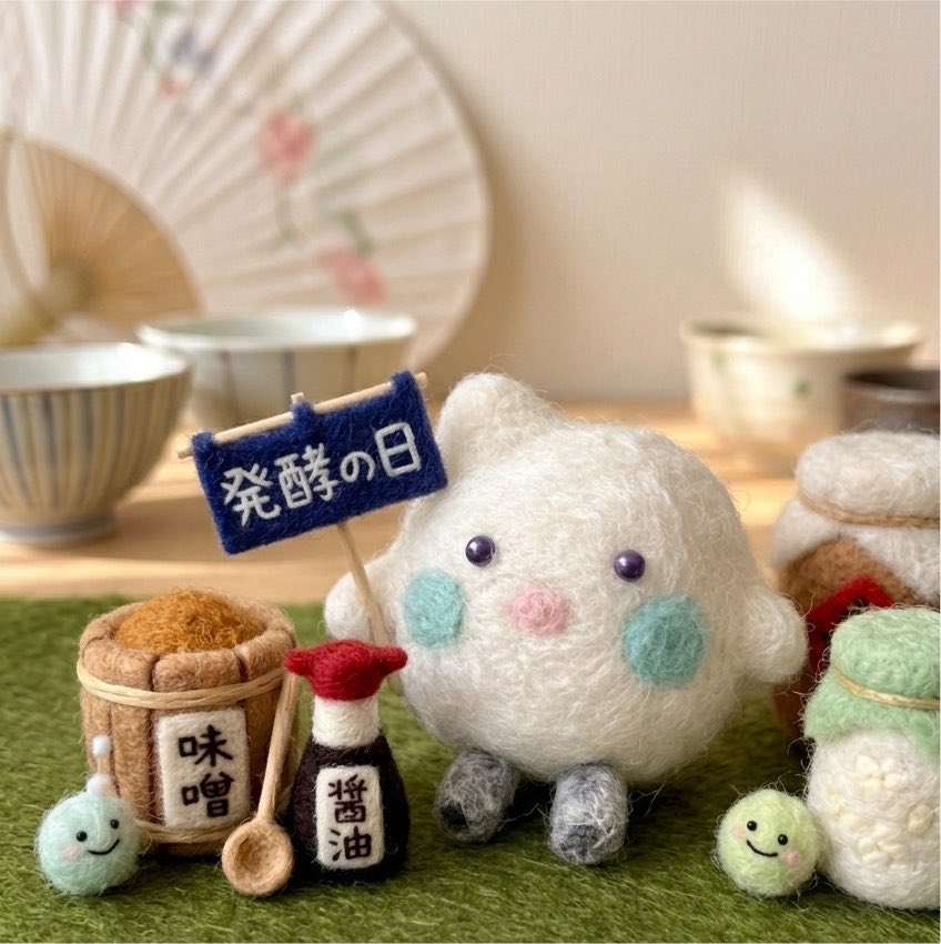 mashiron_off's tweet photo. おはシロ🤍

今日は #発酵の日

「はっ（８）こう（５）」の語呂合わせから
味噌や醤油など、日本の伝統的な発酵食品の良さを広めるために制定されました❕(○> ⌓ <○) https://t.co/WGBNIvNXsY