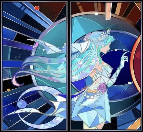 arlebinalv's tweet photo. so Diana has orange details on her outfit and Leona has blue details?? https://t.co/n63JrtMfyU