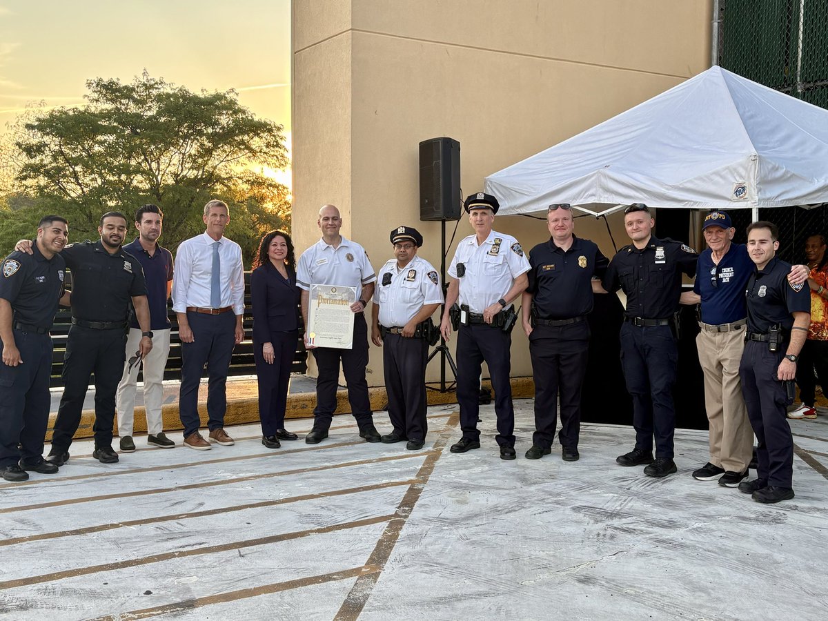 NYCHRO's tweet photo. @NYCHRO was happy to be back at the 111th precinct celebrating national night out! Thank you to the NYPD for all that you do for NYC! #NNO2026 https://t.co/nUL8UEBAKd