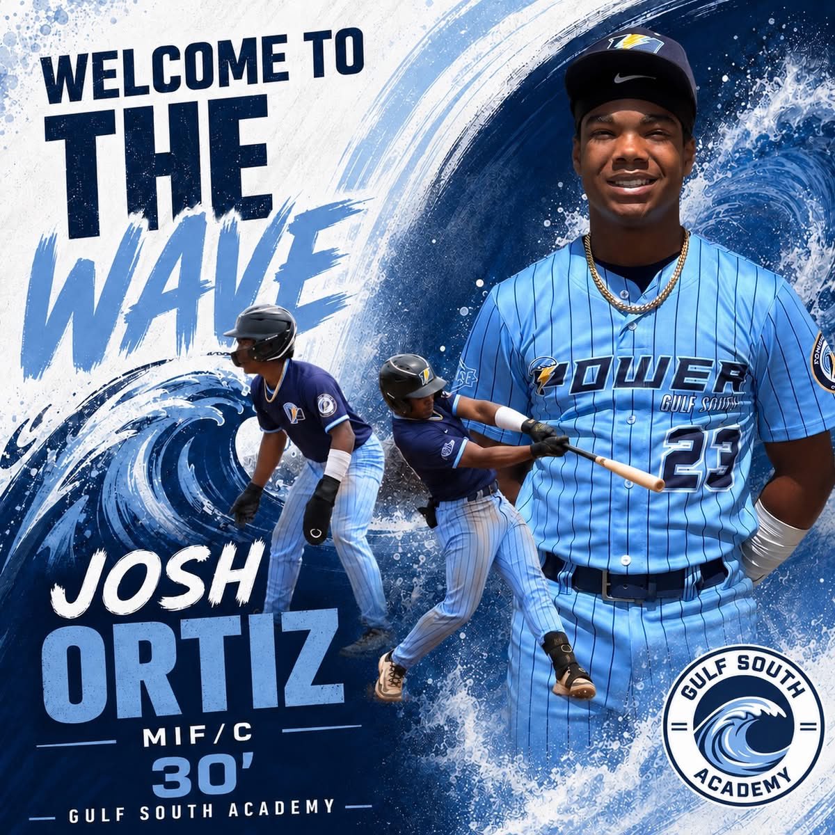 GulfSouthWave's tweet photo. Big time bat joining the Wave! Welcome, Josh! https://t.co/1ui4eETQ3K