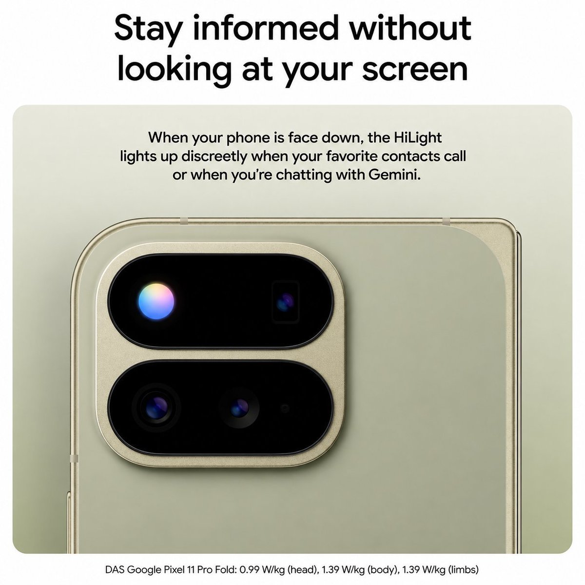 pixelhub_ug's tweet photo. Google’s Pixel 11 rear light is reportedly called HiLight. 

According to a leak from Evan Blass, the LED can softly glow when the phone is face down for calls from favorite contacts &amp; Gemini interactions and it may work as both a glow light &amp; flashlight. 
#Pixel11 #GooglePixel https://t.co/6tLagpkH7i