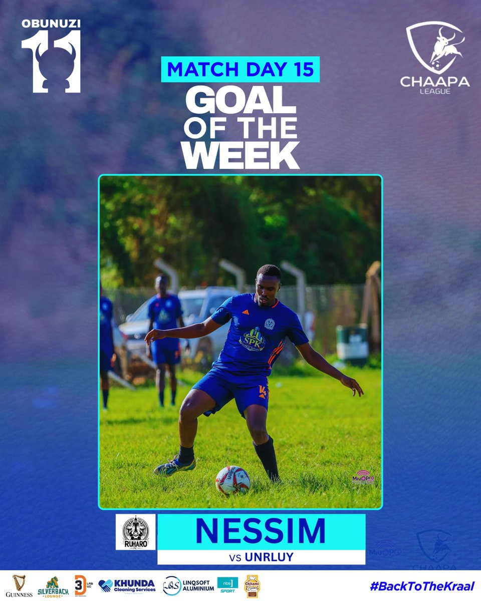 ChaapaLeague's tweet photo. Nessim's "production" wins the goal of the week with his strike against @UnrulyFC_2000 
#BackToTheKraal https://t.co/oNtVrWKjh2