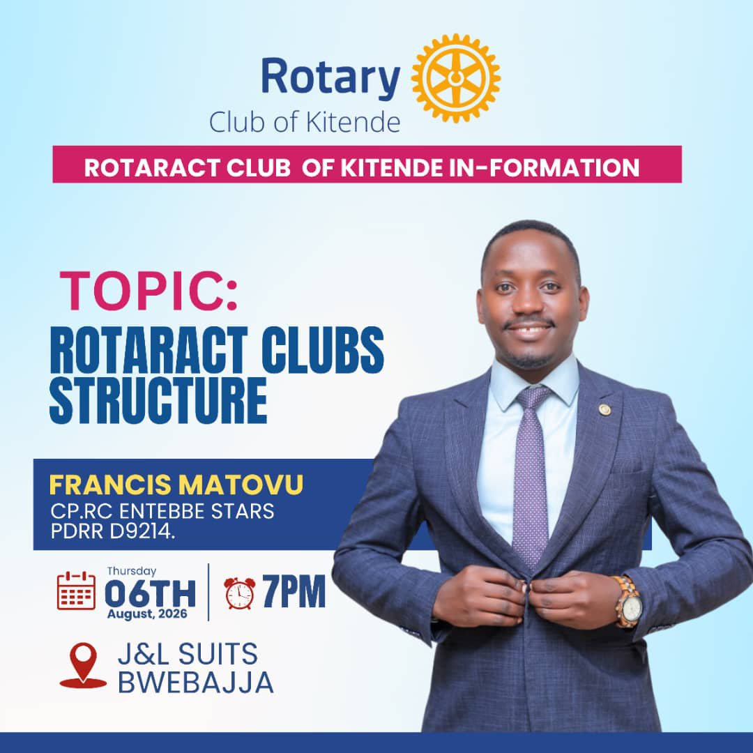 Rotaractkitende's tweet photo. 💫💫Join the Rotaract Club of Kitende In-Formation tomorrow as they keep learning and growing. Be part of this amazing journey of emerging leaders.
Time: 7:00pm
Location: J &amp; L suits bwebajja https://t.co/dyHuuYd0Wh