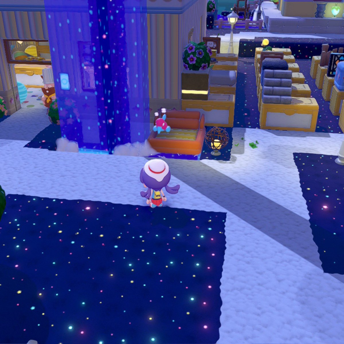 mari2mariko's tweet photo. ポケがよく入り込んでいた滝壺を少しだけ広げてビニールボートとリゾートライトを置いたら皆毎日使ってくれるように🥰

なぜか一番利用率高いのはシェフバリス🐿
ポケ達家あっても外で寝るの好きよね笑
 #ぽこあポケモン  #ぽこポケ https://t.co/k7STaYlKVB