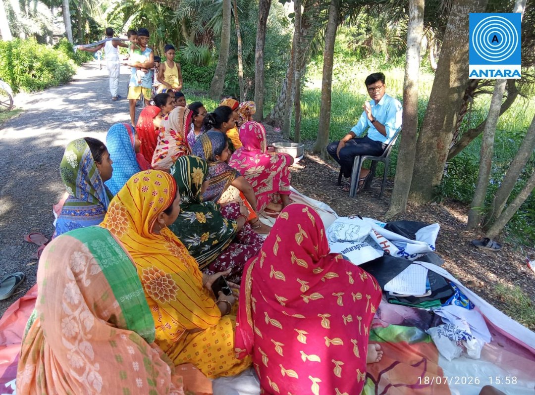 AntaraGlobal's tweet photo. Antara Community Mental Health Unit conducted a Community Mental Health Awareness Programme at Khodo GP, Diamond Harbour Block II, on 18th July 2026, promoting mental health awareness and early help-seeking.
#MentalHealth #CommunityOutreach #Antara https://t.co/j1OavfWNBh