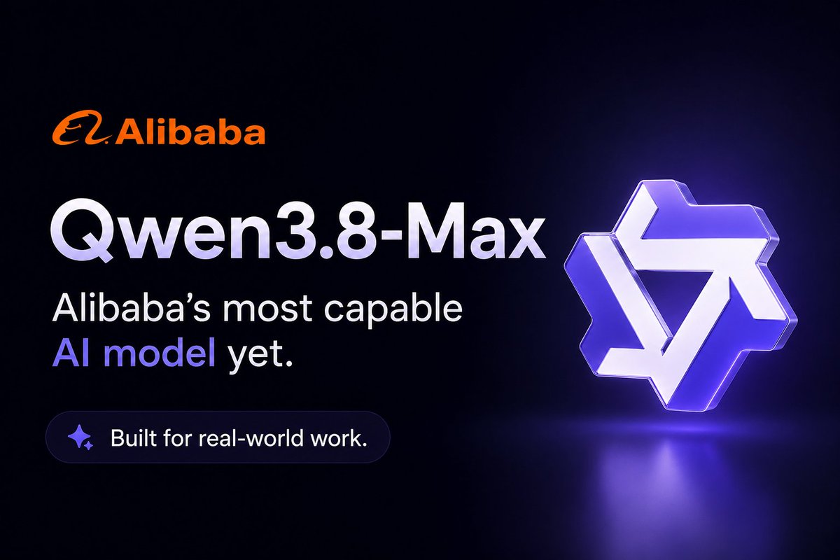 hey_mujeebahmed's tweet photo. Most AI models are great at answering questions.

Qwen3.8-Max from @AlibabaGroup is built for something much bigger, long-horizon tasks that require planning, coding, research, and execution.

I tested it across three real-world workflows.

Here's what happened @Alibaba_Qwen🧵👇 https://t.co/am6qm5ecAX