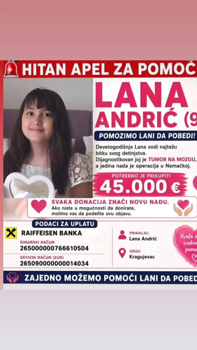 MilijaMarkovic's tweet photo. Hitno je, molim vas delite, i ko može, donirajte. https://t.co/AJoNc87GiP