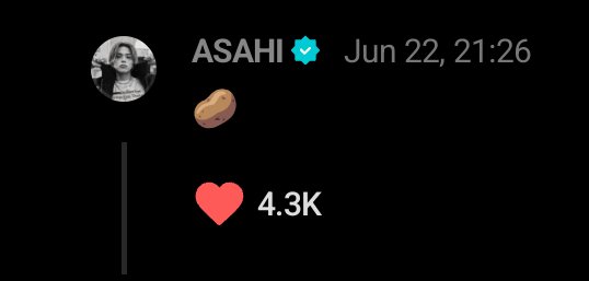 byartly's tweet photo. meanwhile asahi: 🥔🥔🥔 https://t.co/Z7g2GSQHWj