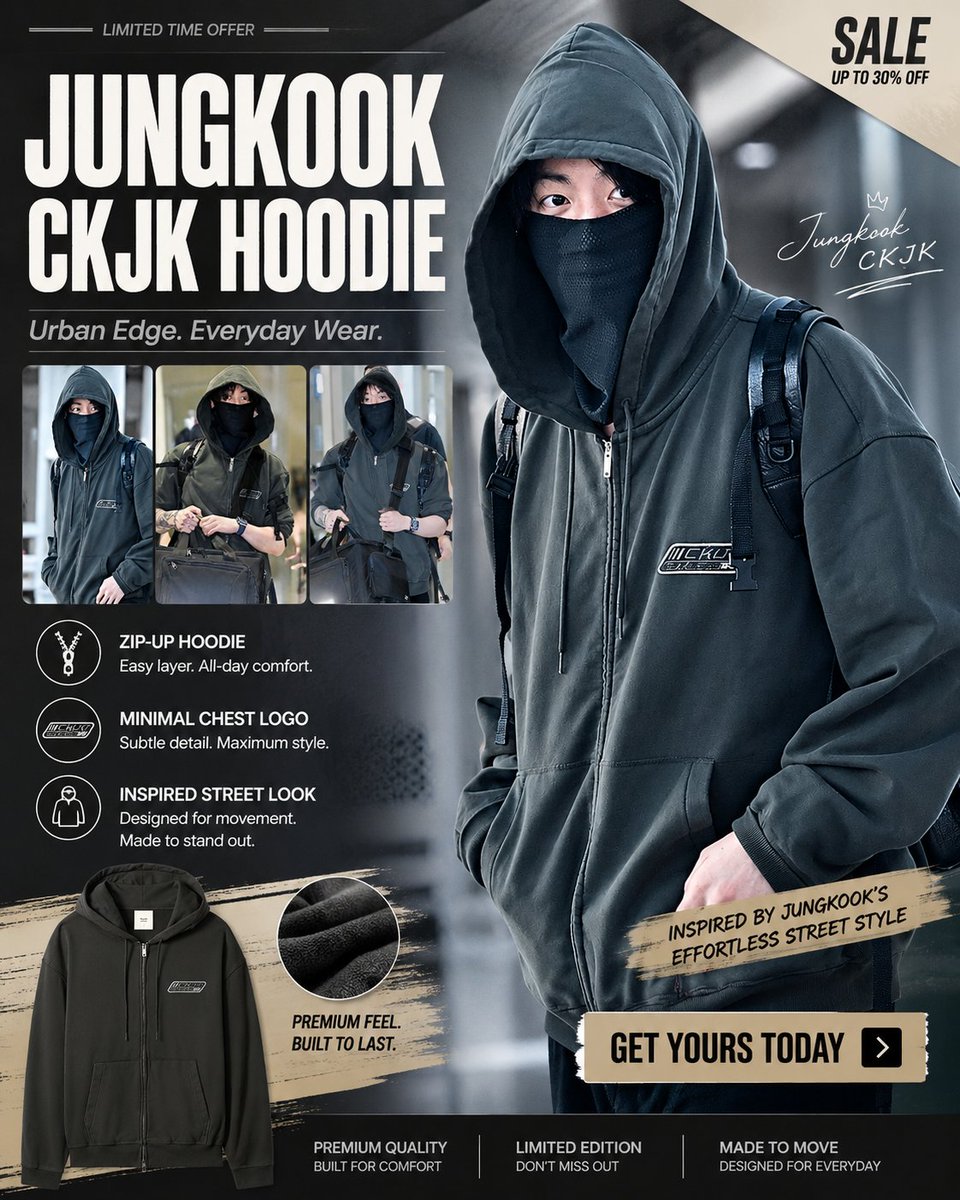 wonderjackets's tweet photo. Inspired by Jungkook's signature streetwear vibe, the Jungkook CKJK Hoodie is the perfect blend of comfort and modern fashion. Upgrade your everyday look and stand out wherever you go. 🔥

#Jungkook #CKJKHoodie #KpopFashion #Streetwear https://t.co/NESWUoBpQX