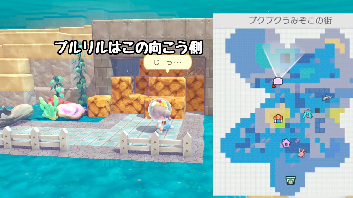 pokerapidinfo's tweet photo. 【ぽこあポケモン情報】

✅スターミー人形の入手方法が判明

①プルリルに出会う(場所は画像参照)
②プルリルのお願い事を達成
③スターミー人形入手

新たなゆめしまで入手可能なアイテム
・うみぶどう
・ちいさなサンゴ
・よごれたしんじゅ

・プルリルに出会った時の環境レベルは３
・アシマリの大事なお願い事がスタート(巨大な建築物)