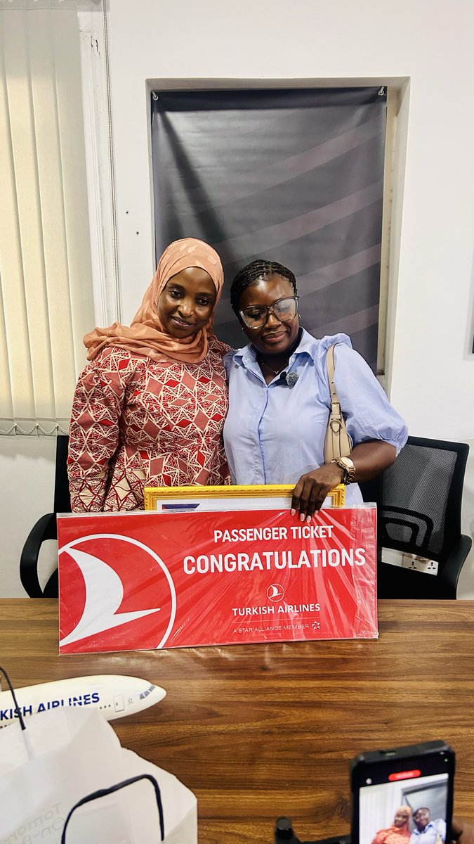 GamMoTWI's tweet photo. @TurkishAirlines  has named Ms. Ramatoulie Cham of GIA Handling Services its Employee of the Month, recognising her dedication, professionalism, teamwork and commitment to excellent customer service at Banjul International Airport.

Congratulations, Ms. Cham

#AviationExcellence https://t.co/dYe4s5Mmam