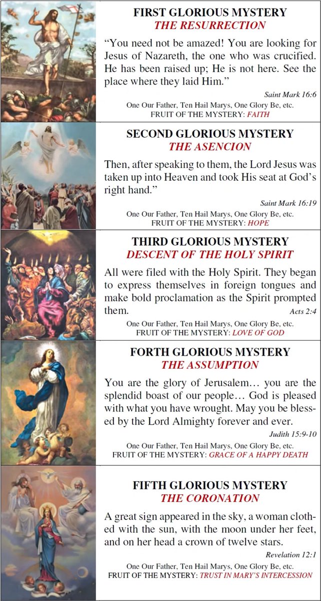 jenastrohsack's tweet photo. The mysteries of the Most Holy Rosary https://t.co/bME9KsTFXM