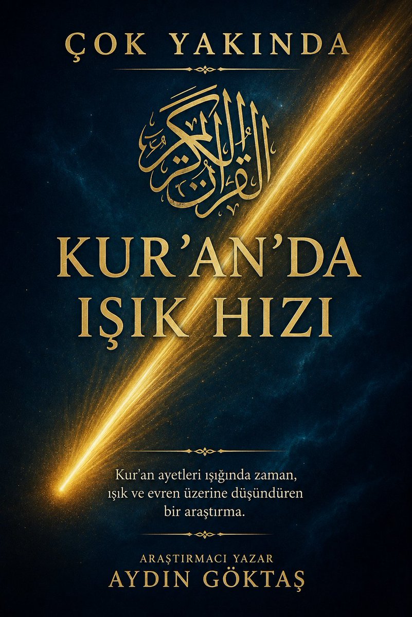 goktasyapi's tweet photo. BİSMİLLAH...
Yeni yolculuğumuz başlıyor.
Kur'an ayetleri ışığında zaman, ışık ve evren üzerine yıllar süren araştırmalarımı sizlerle buluşturacağım.
İlk kitabım "Kur'an'da Işık Hızı" çok yakında sizlerle.
Destekleriniz ve dualarınız benim için çok kıymetli. https://t.co/sD1yMTj7X1