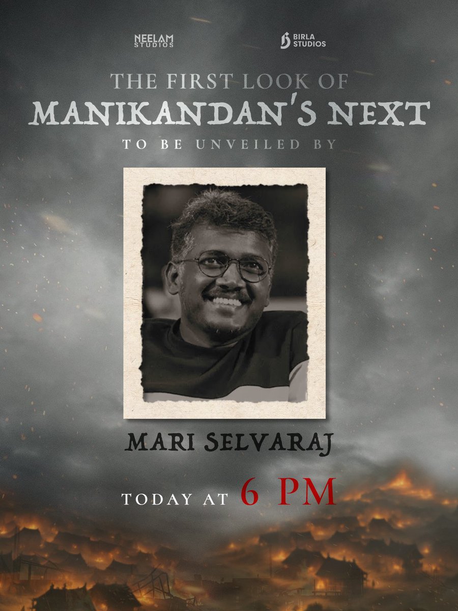 officialneelam's tweet photo. A hero may lead the fight. But a movement is built by the great people who stand beside him 🔥

Happy to have @mari_selvaraj @PushkarGayatri @arya_offl @VijaySethuOffl @shrutihaasan @AshokSelvan @iamharishkalyan reveal the First Look of Manikandan’s Next 💫

Today 6 PM! https://t.co/5XgSFezgcC
