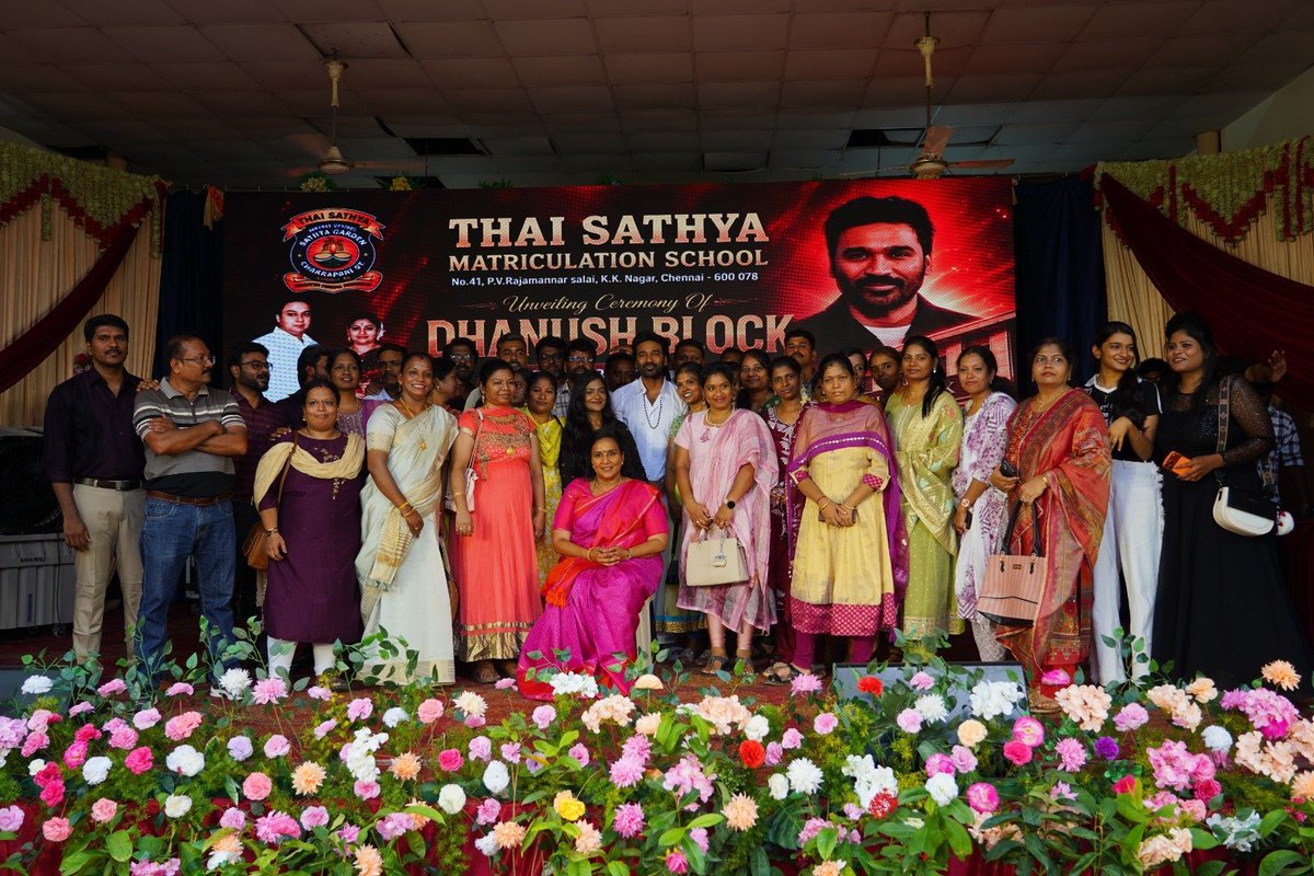 DhanushFanzTeam's tweet photo. Thalaivar @dhanushkraja builds a new 3-storey “DHANUSH BLOCK” at his alma mater, Thai Sathya School, Saligramam, fully funded by him! ❤️

A true legend who gives back to education! 🔥

#Dhanush #ThalaivarDhanush https://t.co/KJJXu1urPg