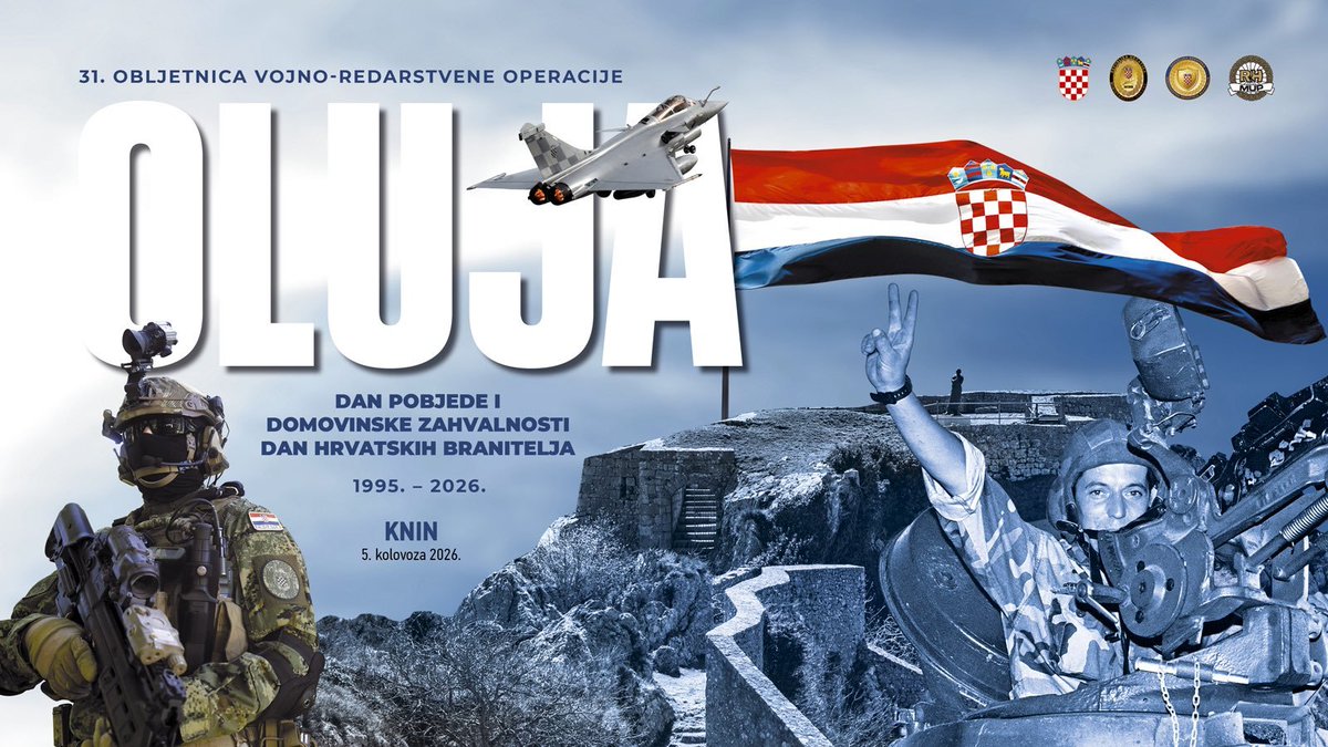 KroBotschaft's tweet photo. Zum 3️⃣1️⃣. Jahrestag des Sieges und der heimatlichen Dankbarkeit sowie dem Tag der Verteidiger erinnern wir an ein historisches Ereignis, das zu den Fundamenten des modernen 🇭🇷 zählt. Wir würdigen Mut und das Opfer aller, die zur Freiheit und Unabhängigkeit 🇭🇷 beigetragen haben.🙏 https://t.co/z3VGziZ1mD