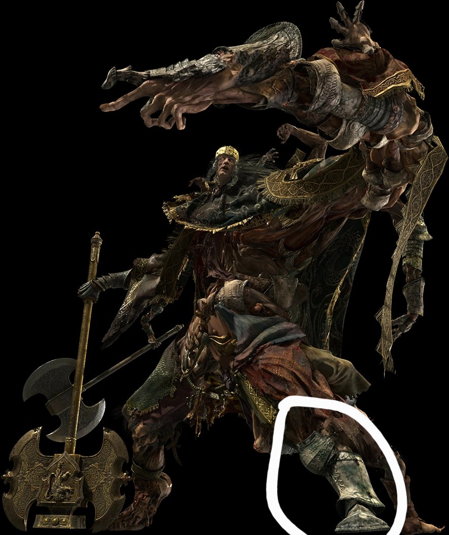 godefroygrafted's tweet photo. One of the most fun theories relating to Godrick is that he has Commander Niall's missing leg, and that this is how he can cast storm attacks
This ironically further helps justify the existence of Godefroy, as Commander O'Neil is also missing his leg lol https://t.co/Z1POIsz03S