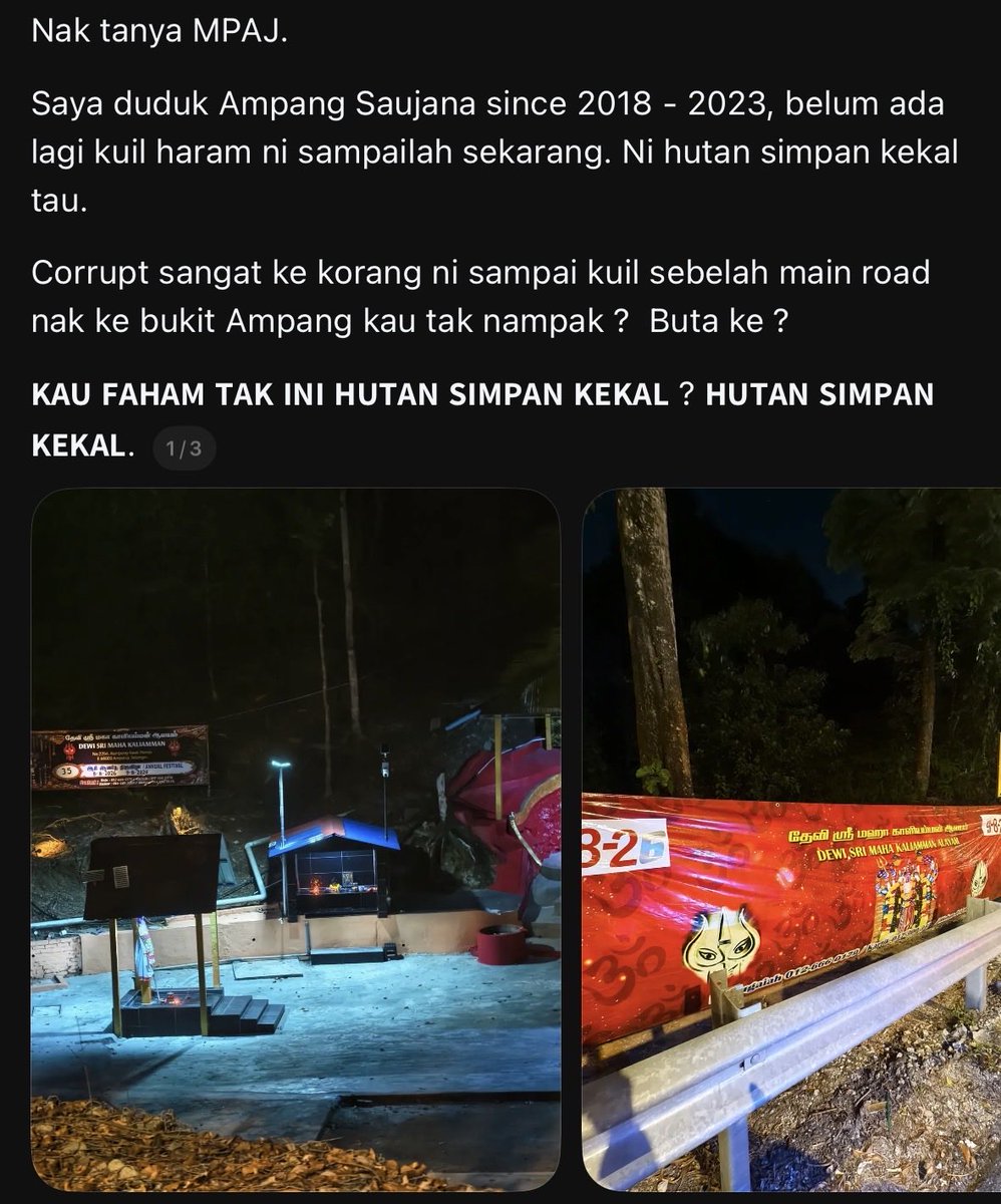 numberA30X's tweet photo. Kembali lagi kita di episod di mana ada tanah free di situ k3ling akan bina kuil https://t.co/9NojDiMtta