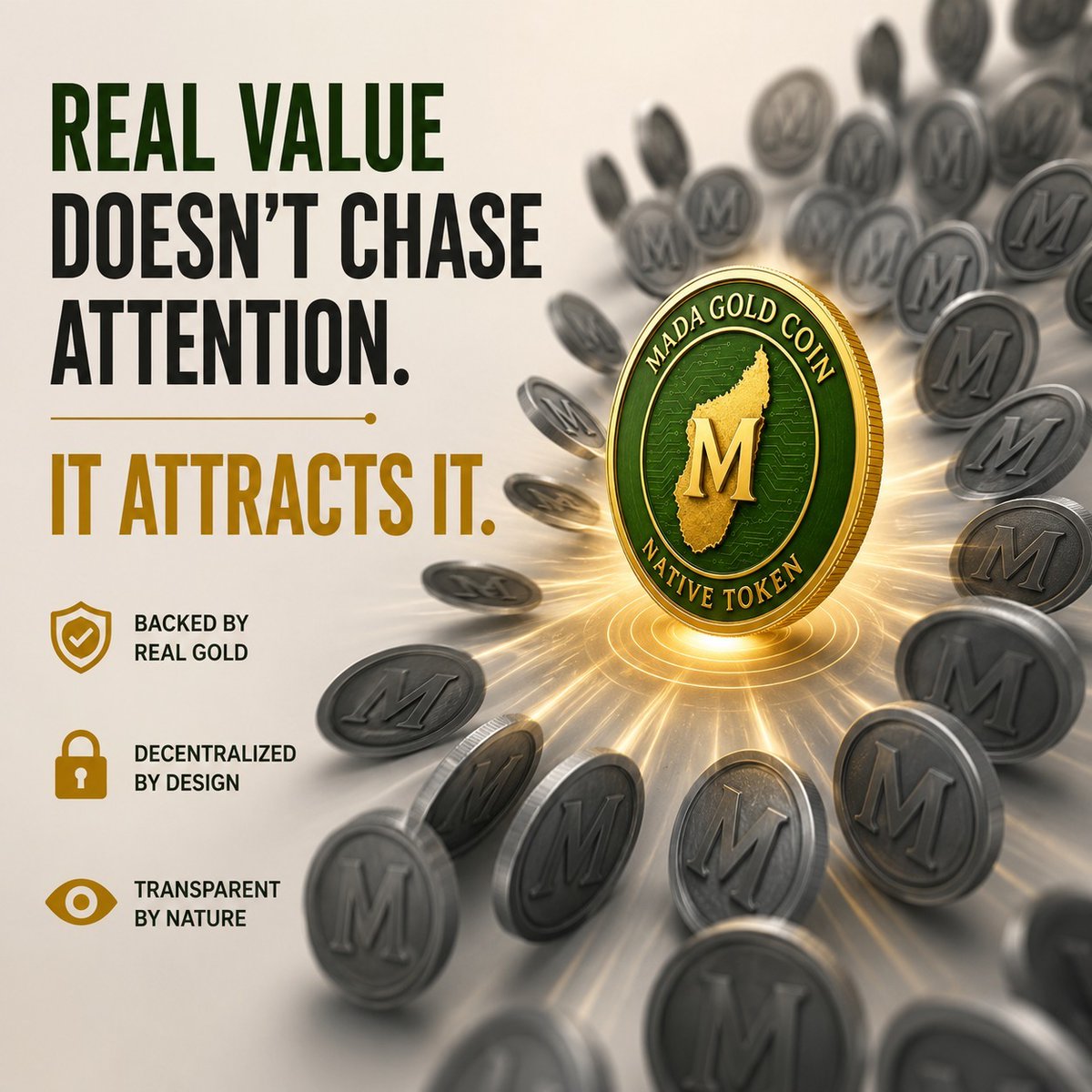 madagoldcoin's tweet photo. Hype chases attention. Real value attracts it. 🪙
🥇 Backed by Real Gold
🔗 Decentralized by Design
👁️ Transparent by Nature
That’s the vision behind MADA GOLD COIN.
#MADAGoldCoin #RealGold #Blockchain #RWA https://t.co/b5v9EKBd2Z