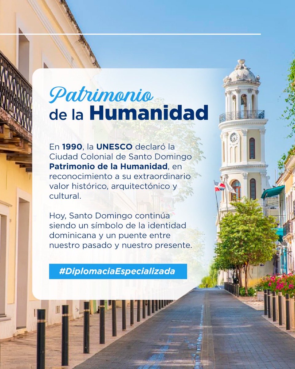 RDanteOMCUNCTAD's tweet photo. Santo Domingo celebra 528 años de historia. 🇩🇴
Cuna del Nuevo Mundo y símbolo de nuestra identidad, su legado histórico y cultural continúa proyectando a República Dominicana ante el mundo. #SantoDomingo528 https://t.co/lycQI08Z4e