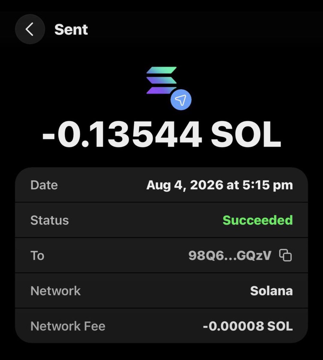 crypto_itgive's tweet photo. Sent you some SOL 

Going to do something bigger &amp; better soon 

Stay around 💙 https://t.co/SGw29Zl8GQ
