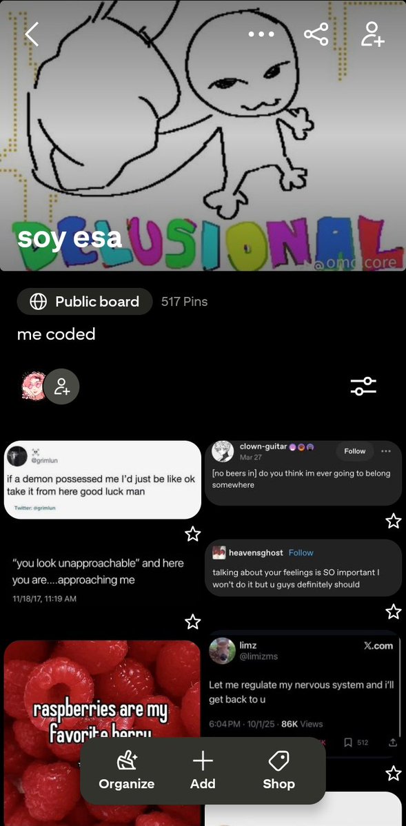 sparklesincludd's tweet photo. the pinterest board i made about myself is a really good way to get to know me :—)
https://t.co/pd2AhEPQI6 https://t.co/FkiHqYmQS8
