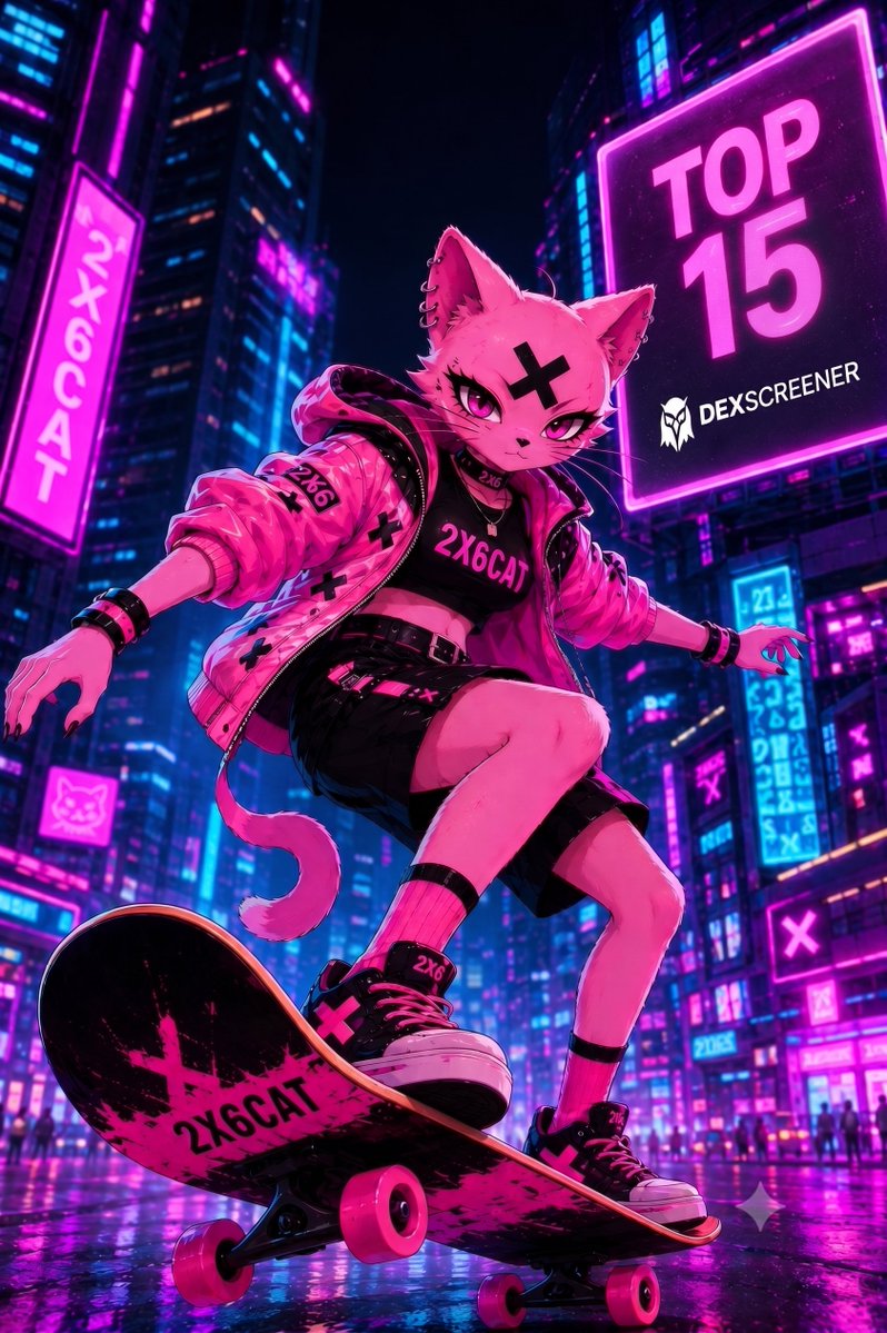 2x6cat's tweet photo. #15 on DexScreener and still relentless😼🔥
$2x6CAT https://t.co/MXQcom7o3H