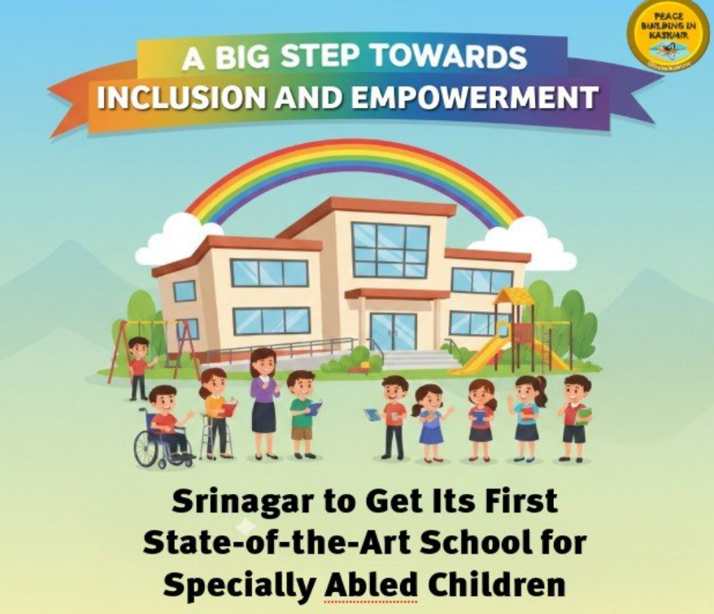 uniqueharleen's tweet photo. A modern school for children with disabilities will be built in Srinagar. This is an initiative for better and equal education for all. #KashmirRejectsPak https://t.co/nTGkdu0kLj