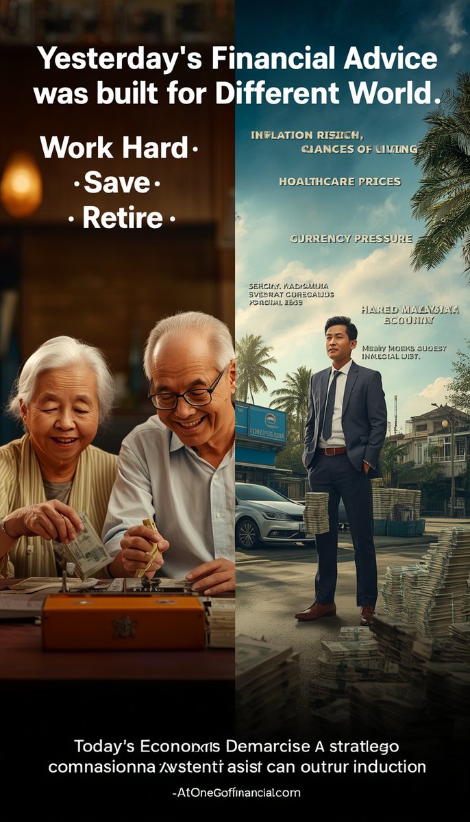 AtonegoF's tweet photo. Yesterday's Financial Advice Was Built For A Different World - Today's Economy Demands A Strategy That Can Outrun Inflation
#FIRE #FIREMalaysia #RetireEarly #MalaysianMoney #FinancialFreedom #WealthBuilding #AtOneGoFinancial https://t.co/yIDstihRmp