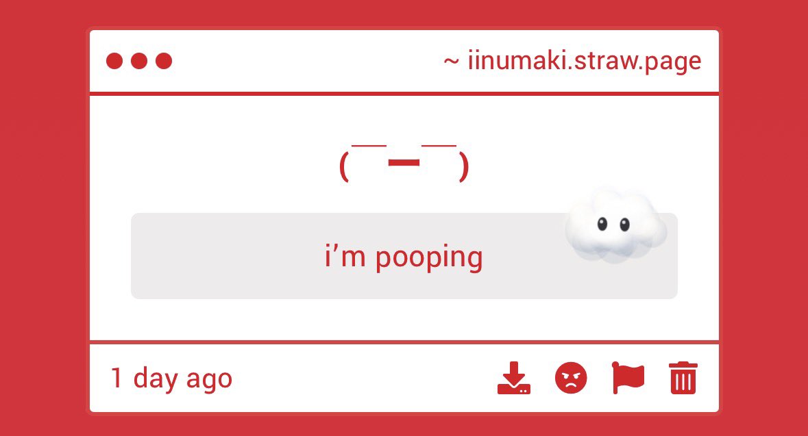 vvamprss's tweet photo. hi how did ur poop go

📨 https://t.co/jtH9IKhENP https://t.co/CD5TJ15SLN
