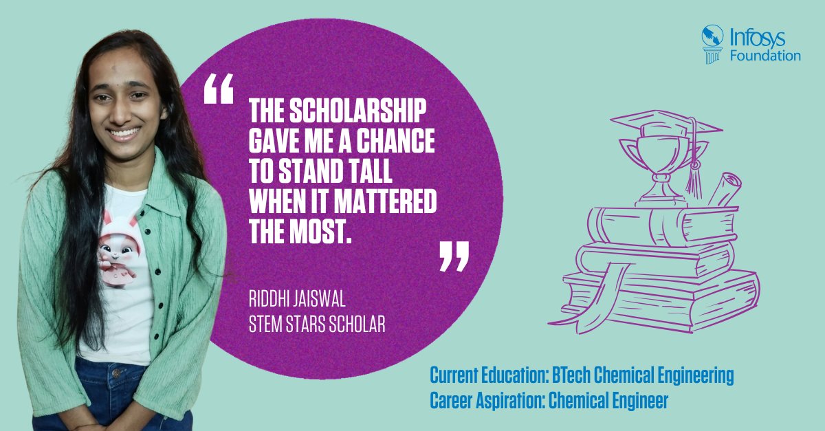 Infy_Foundation's tweet photo. Financial barriers nearly stood between Riddhi and her dream of becoming a Chemical Engineer. Through the #InfosysFoundation STEM Stars Scholarship Program, implemented with Buddy4Study, she received the support to continue her education with confidence.
#Education #Scholarship https://t.co/PSfdaBdNOr