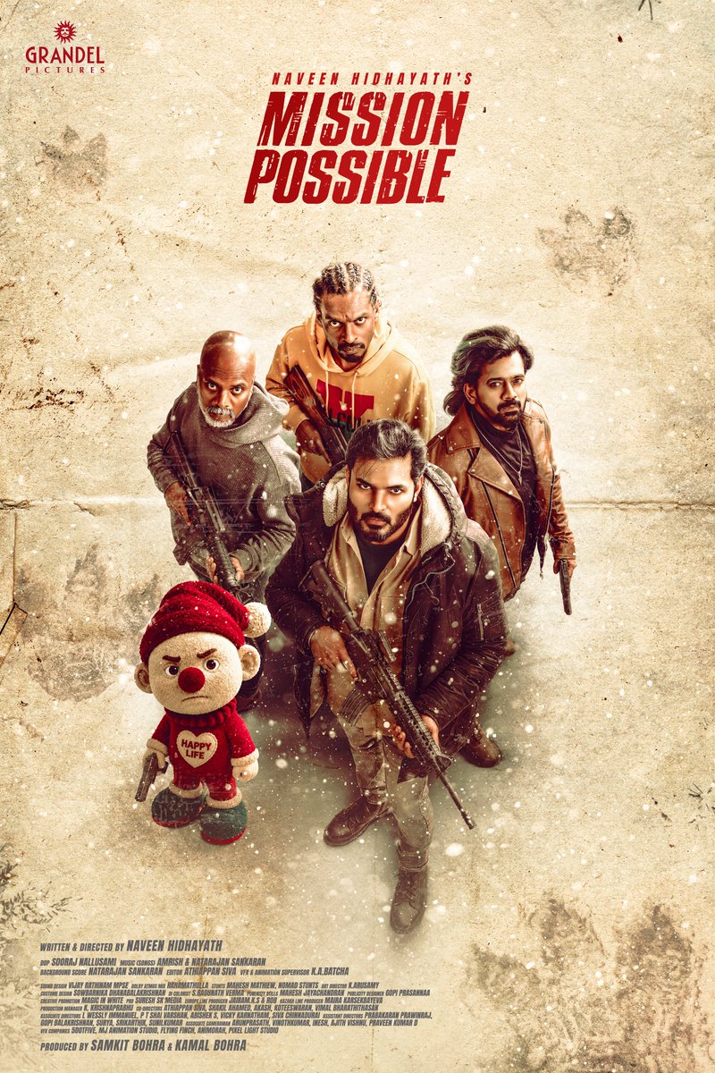 Trendswoodcom's tweet photo. Director Naveen Returns With The Sequel To His Cult Black Comedy #MoodarKoodam.

#MoodarKoodam2 – #MissionPossible First Look Poster Out Now💥

Direction: @NaveenFilmmaker
Starring: Naveen Hidhayath, Oviyaa, Senrayan & Jayaprakash
Music: Amrish & Natrajan Sankaran
Produced By: @grandelpictures