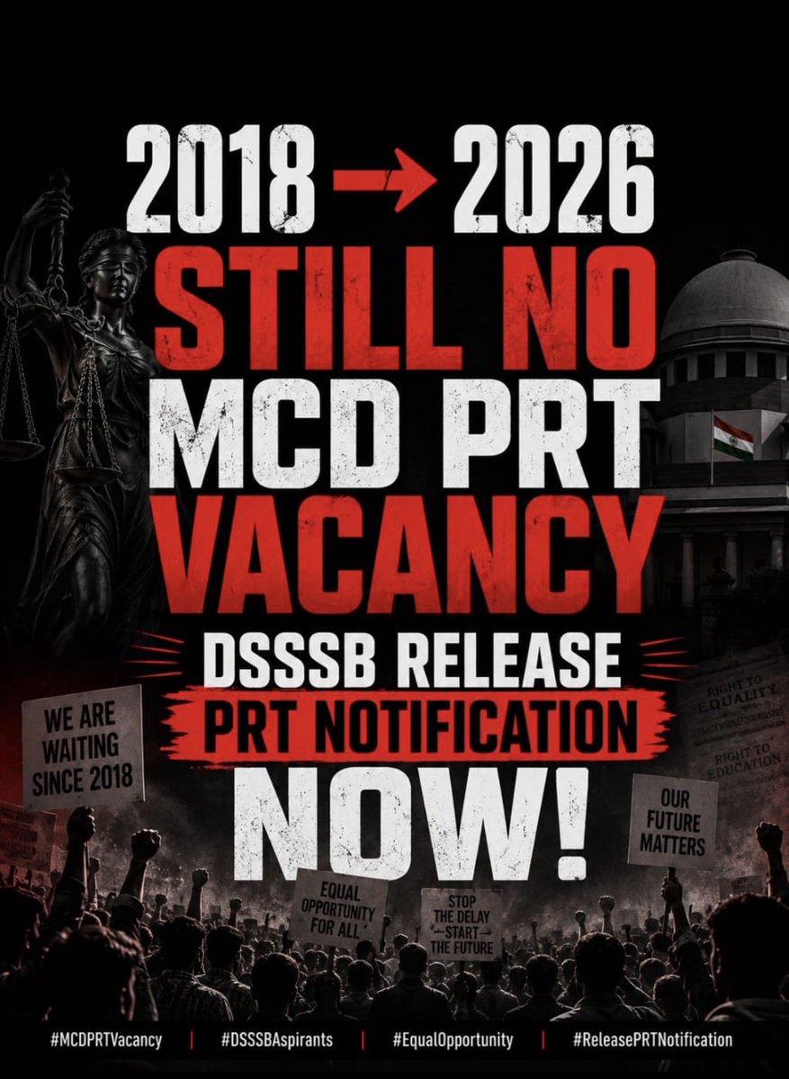 VikasKu86622482's tweet photo. @CMODelhi @gupta_rekha @PMOIndia @praveshwahi @LokNiwasDelhi @MCD_Delhi @narendramodi 

#Releasd_mcd_prt_vacancy https://t.co/0xqce9wy0q