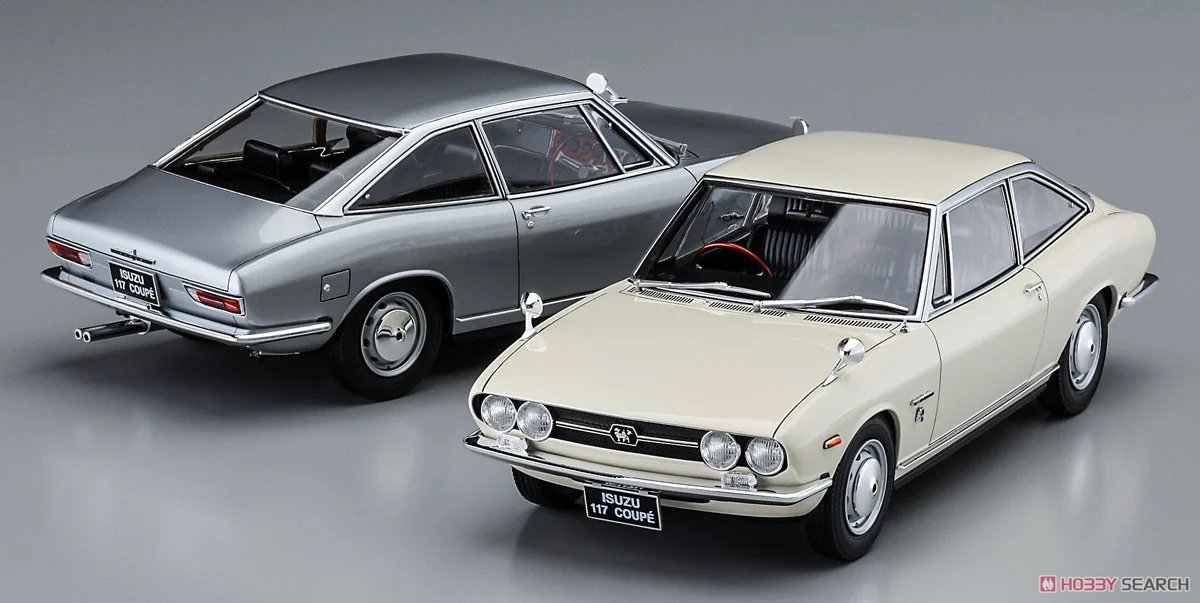 hobbysearch_mc's tweet photo. 【プラモデル再販予約】ハセガワ HC44
1/24 いすゞ 117クーペ 初期型
予約受付中です！→ https://t.co/Pcw3NskafR
ジウジアーロデザインの名車、117クーペの初期型、いわゆるハンドメイドをモデル化。
117クーペECを再現可能なおまけパーツも付属。 https://t.co/ozGokxNmDj