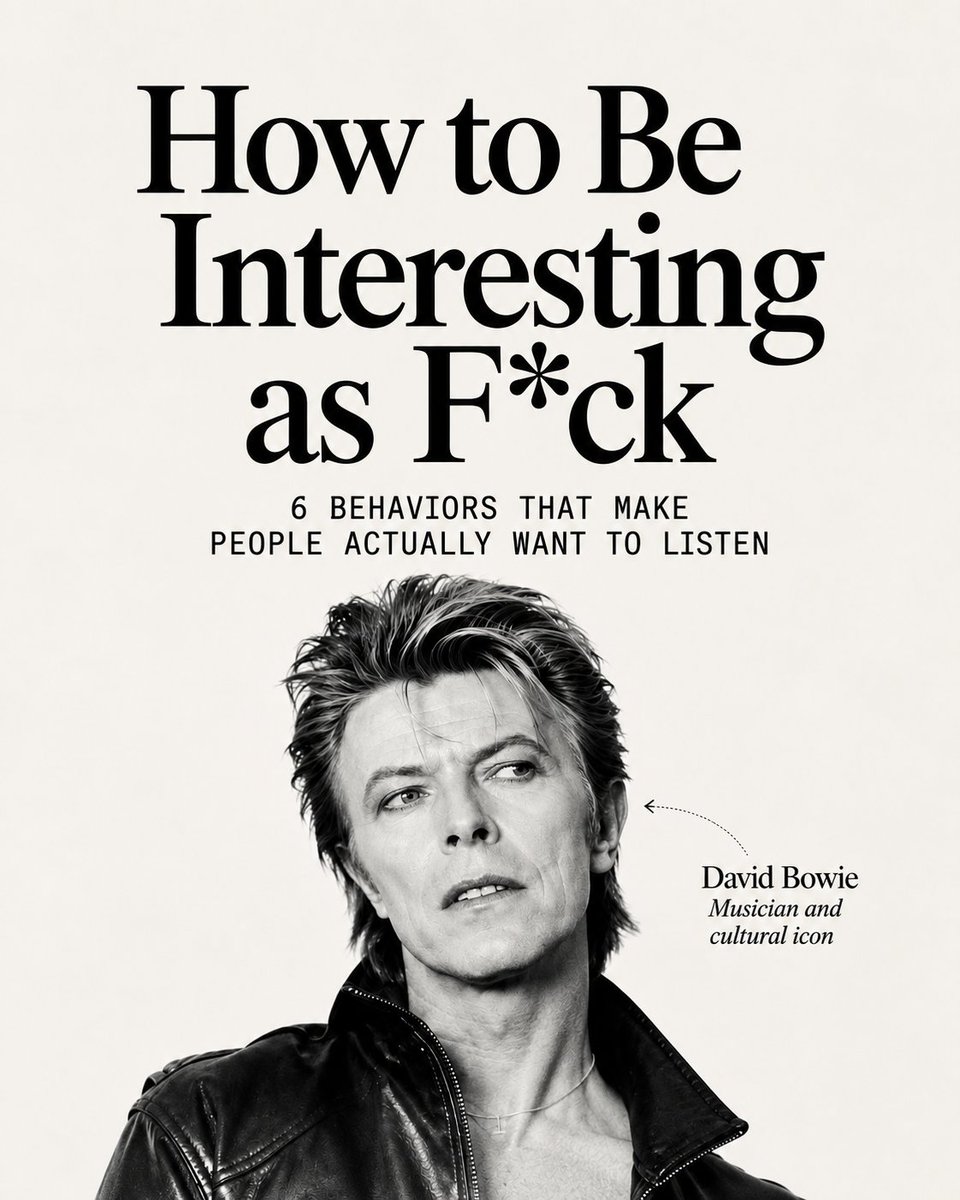 Beyondphilosphy's tweet photo. How to Be Interesting as F*ck.

6 Behaviors That Make People Actually Want to Listen🧵: https://t.co/jnneaw7IfI