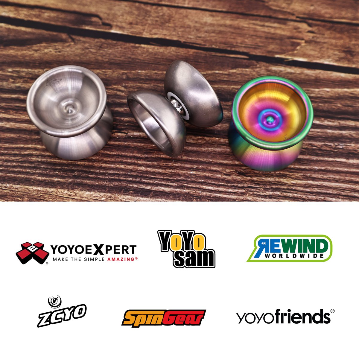 Yoyofriends3's tweet photo. The yoyofriends Mini Ti KOI is out now! https://t.co/k1Qm5n6jnV